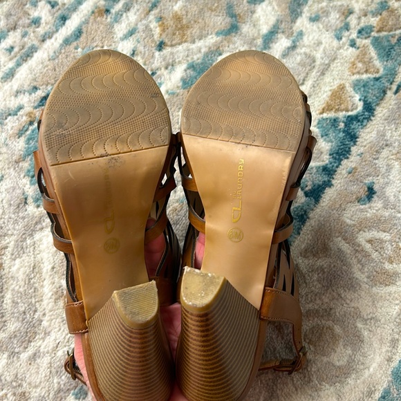 Brown strappy sandal heels. Sz 8.5 - Picture 4 of 4